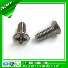 M3 Flat Head Machine Screw avec Nickel Blanc